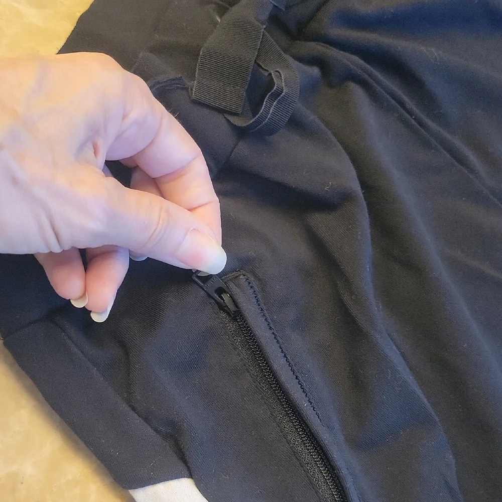 Athleta Black Tuxedo Joggers with White Side Stripe,  S - Picture 10 of 16